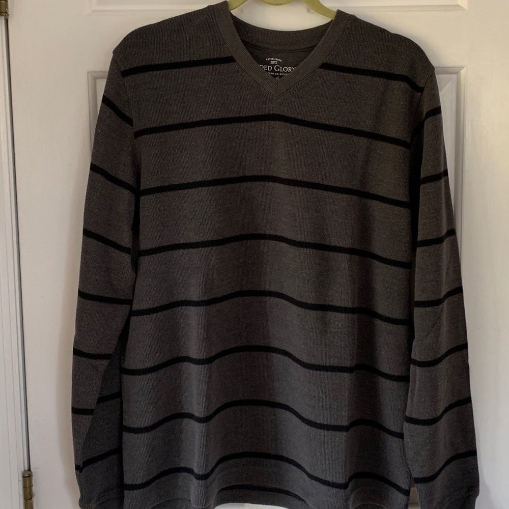 New L Faded Glory V-neck Pullover Cotton/Poly